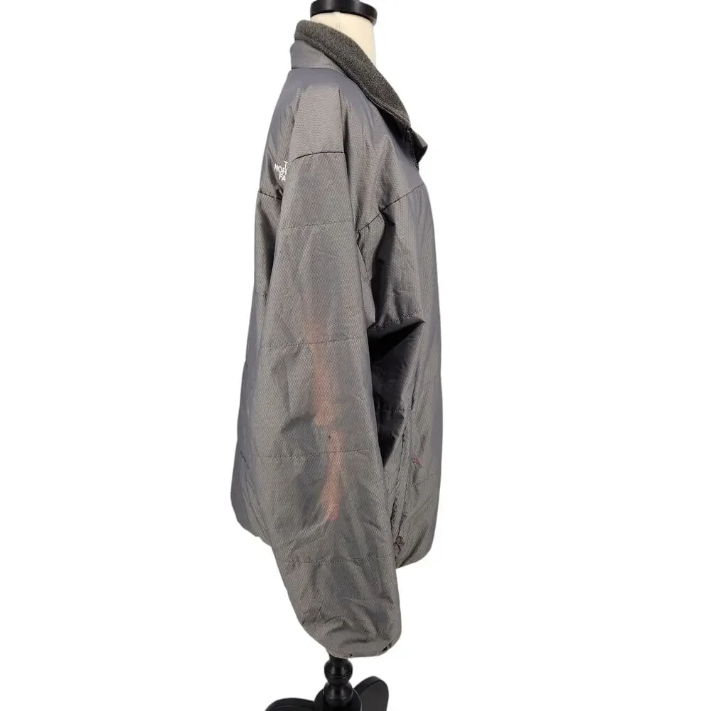 The North Face Gray Stow Jacket Full-Zip Insulated Quilted Puffer Coat W/ Flaw